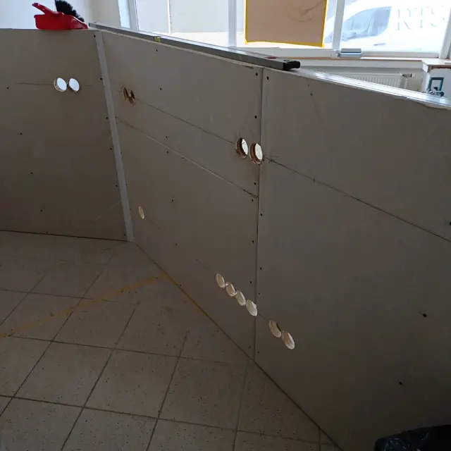 Arbeitsstand bei Trockenbauarbeiten