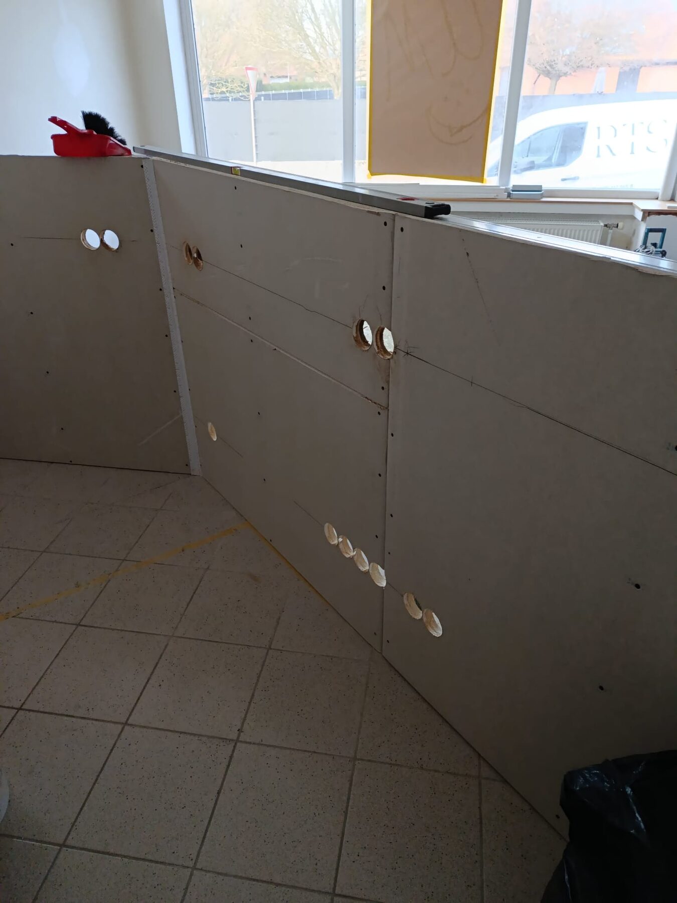 Arbeitsstand bei Trockenbauarbeiten